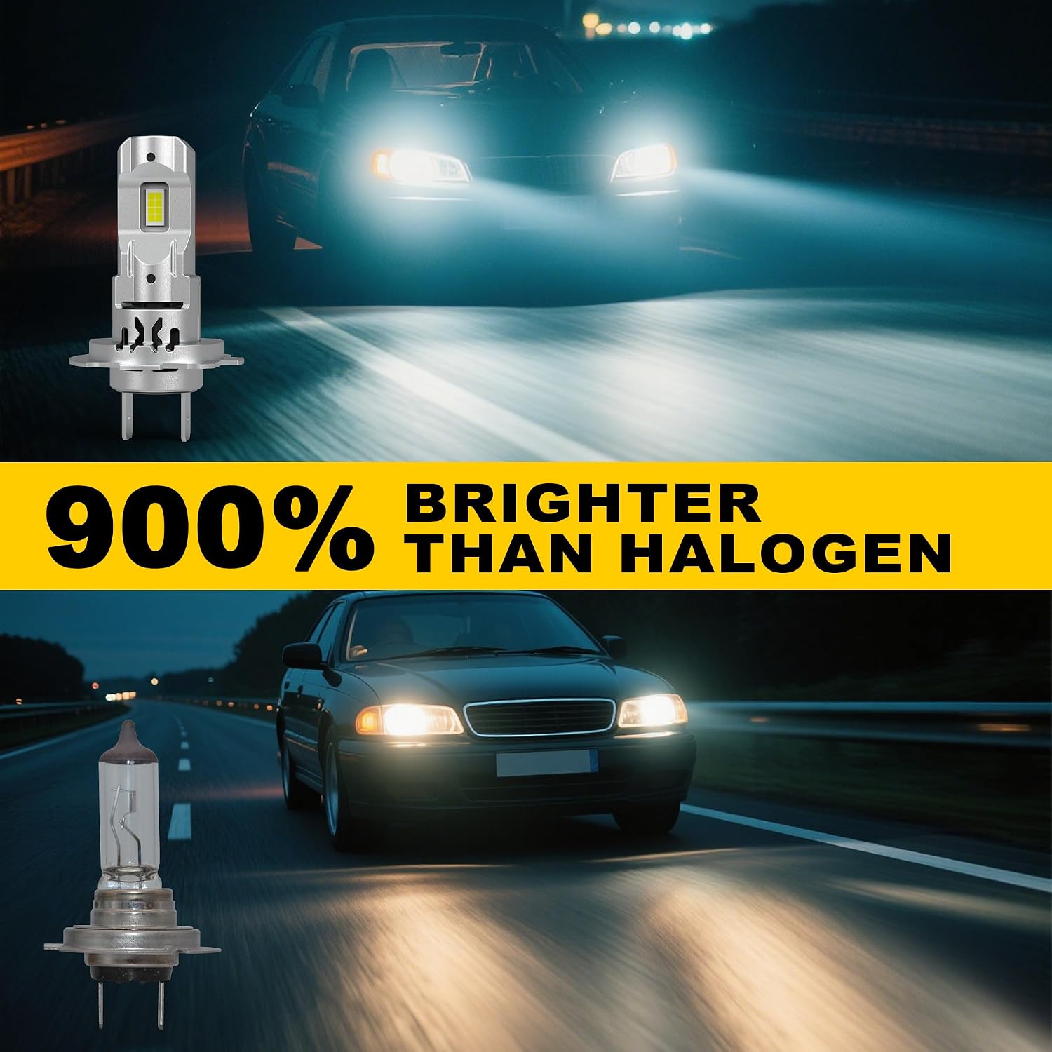 Bombilla LED H7LL\/H7 súper brillante con ventilador de refrigeraci...