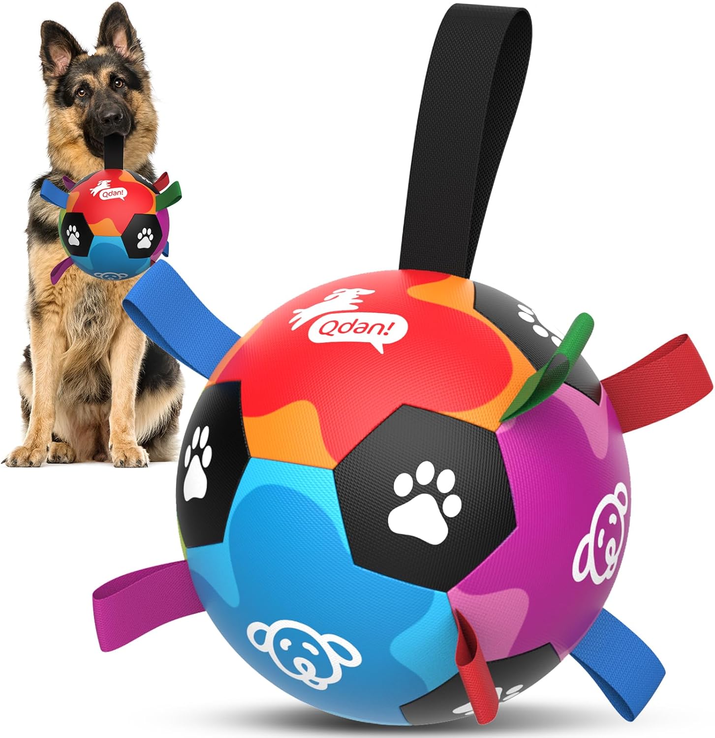 QDAN Juguetes para perros grandes, bolas duraderas para perros mast...