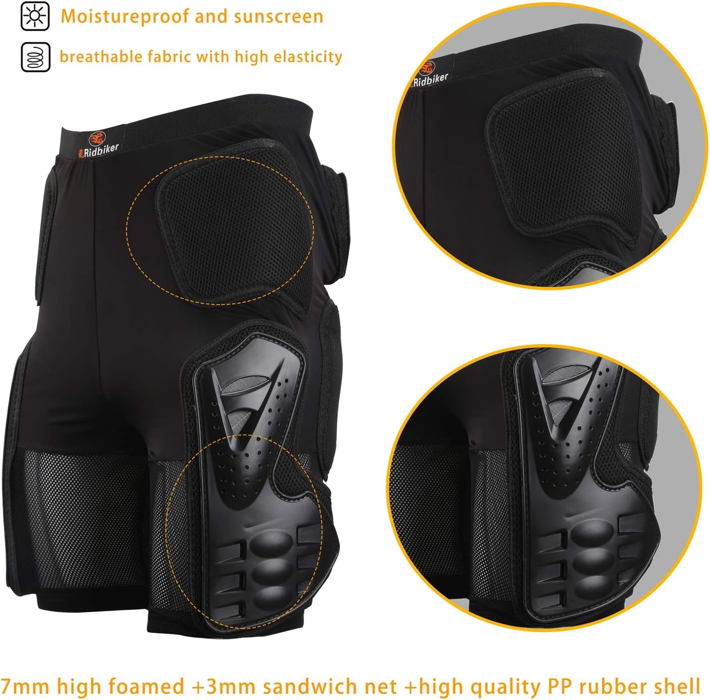 Almohadillas 3D para glúteos, pantalones cortos acolchados de prote...