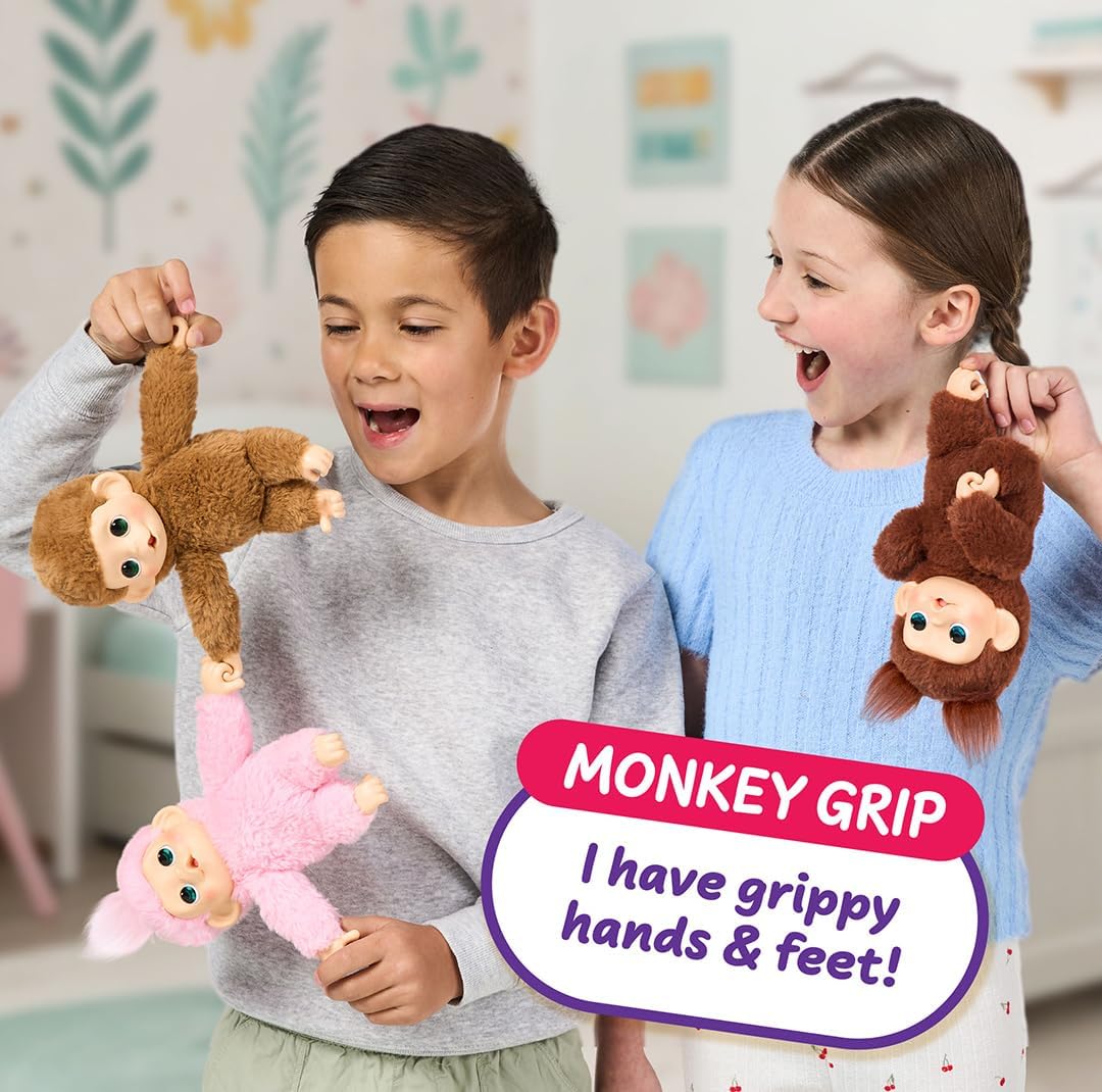 Little Live Pets Baby Monkey Minis y Pepi Peach. Juguete interactiv...