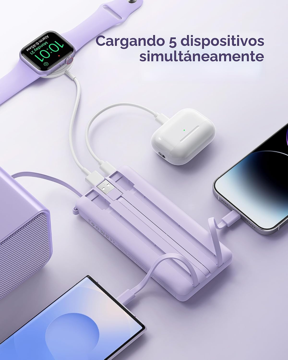 VRURC Cargador Portátil Power Bank, Paquete de Batería de 10000mAh...