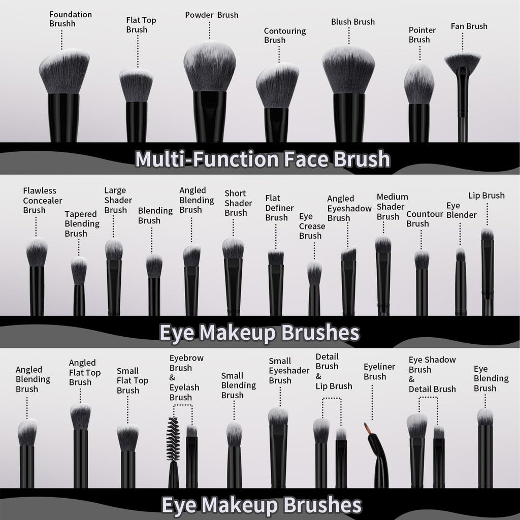 MAANGE Juego de 49 brochas de maquillaje, juego de herramientas de...