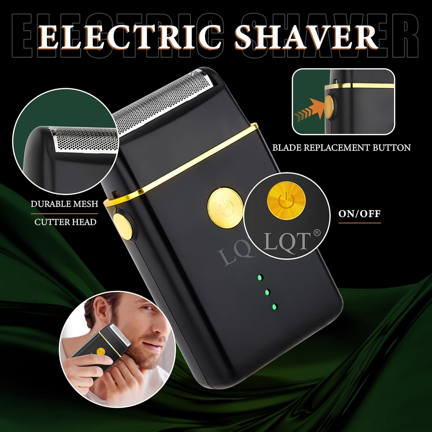 Cortapelos para hombres con pantalla LED de alimentación, kit de as...