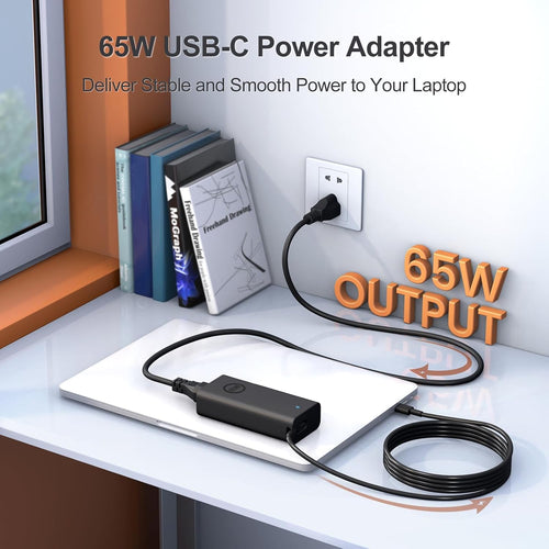 65W USB-C Compatible con Cargador de Laptop Dell XPS 13 y Cargador...