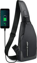 C&amp;Xanadu Mochila bandolera con puerto de carga USB, bolsa de pe...