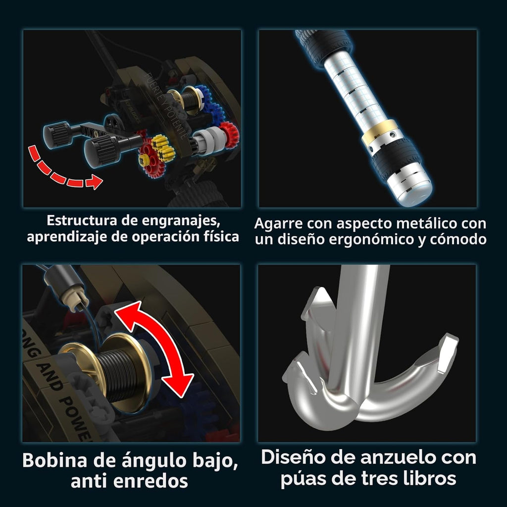 BYTLK Kit de construcción de caña de pescar, diseñado para entusias...
