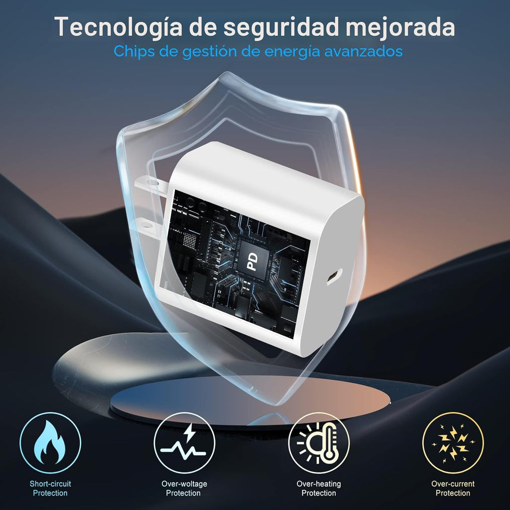 Cargador rápido para iPhone, cargador de Apple, cargador súper rápi...