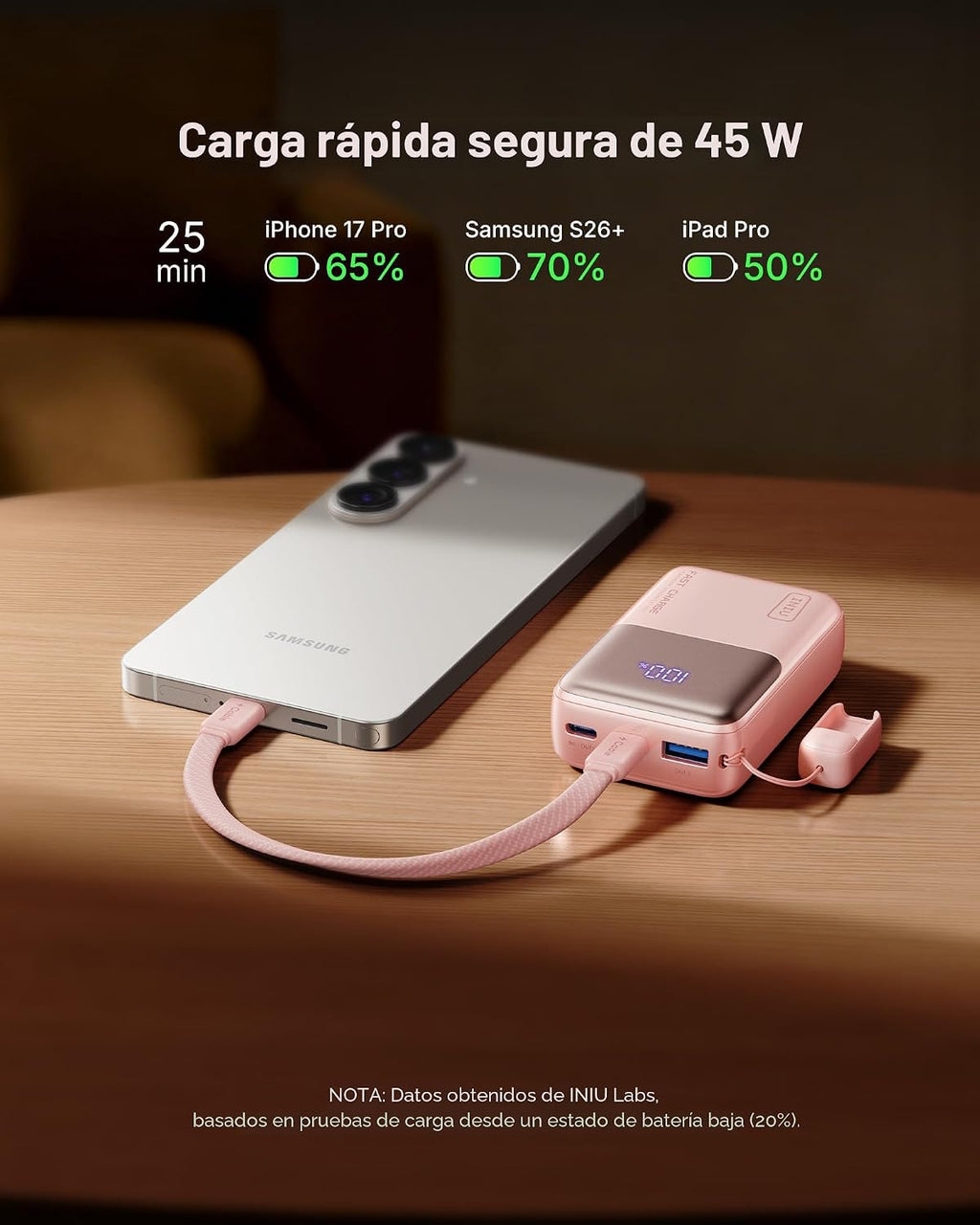 INIU Cargador Portátil de Tamaño de Bolsillo, Ultra Pequeño de 1000...