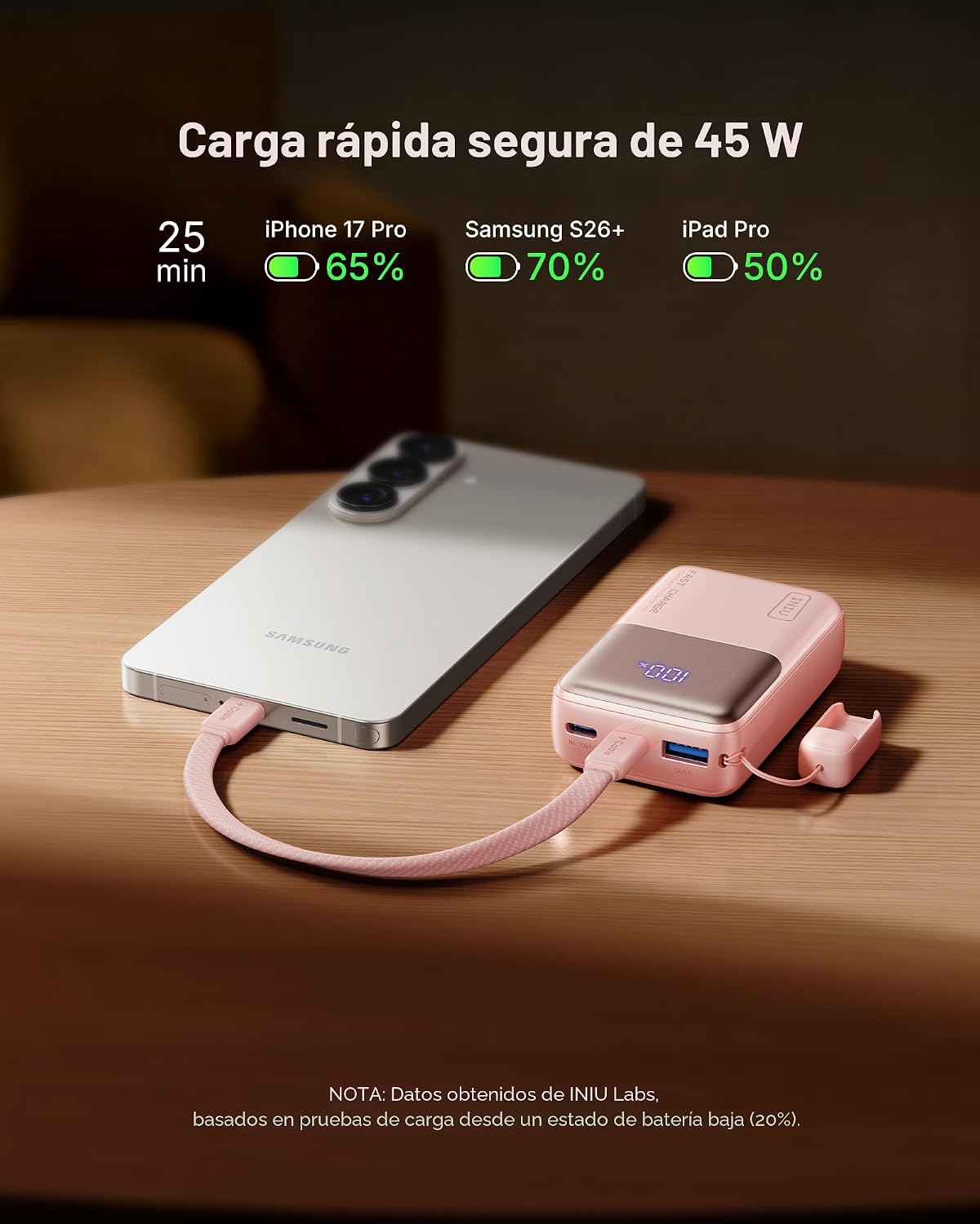 INIU Cargador Portátil de Tamaño de Bolsillo, Ultra Pequeño de 1000...