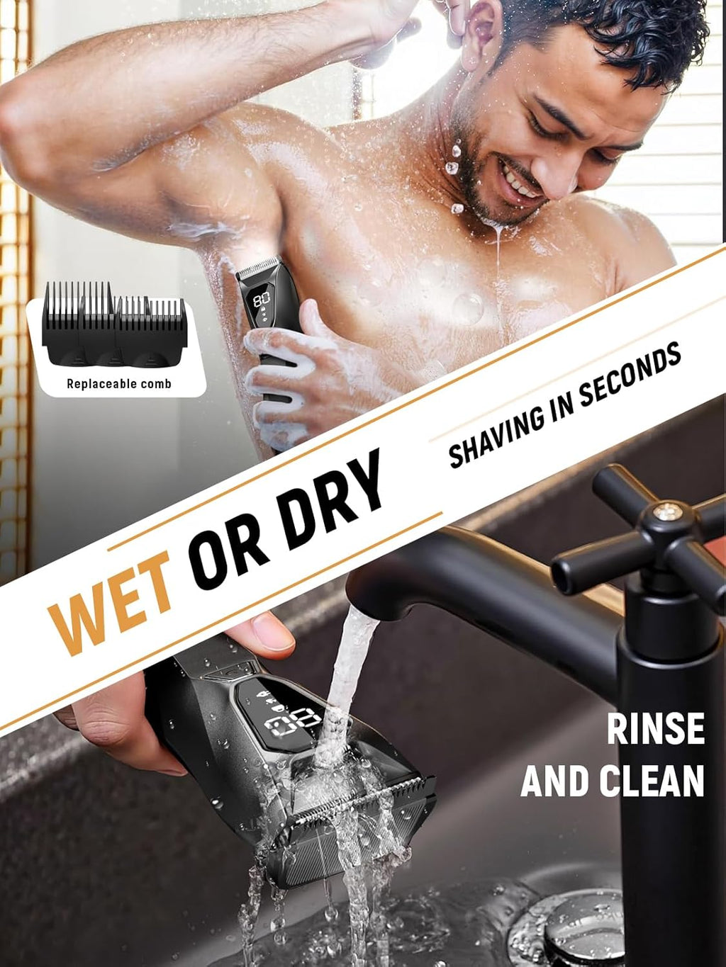 Xcdgiogw Recortadora de vello corporal para hombres: Recortadora de...