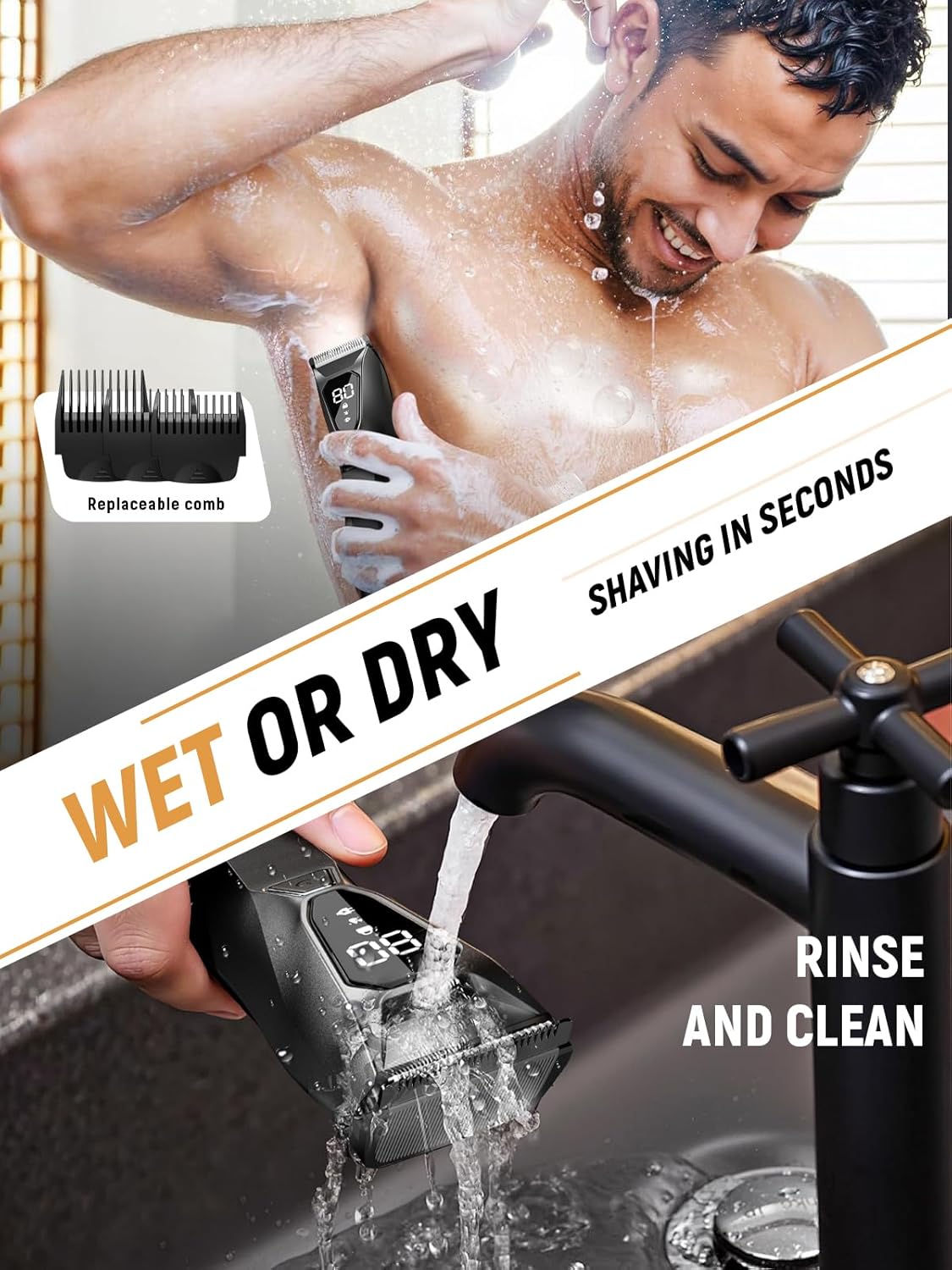 Xcdgiogw Recortadora de vello corporal para hombres: Recortadora de...