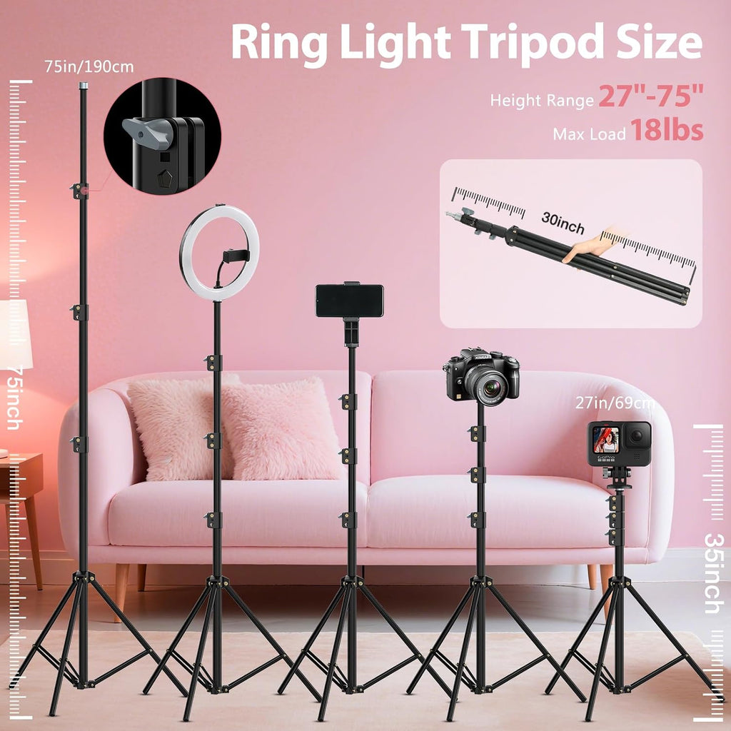 Kit de Luz de Anillo con Soporte de 22 Pulgadas: Luz de Anillo Prof...