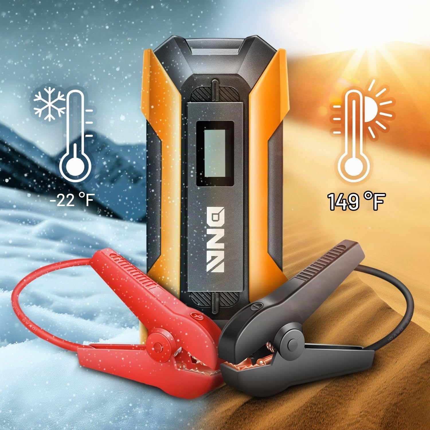 DNA Motoring 12V 1500A 15000 mAh Arrancador portátil de batería par...