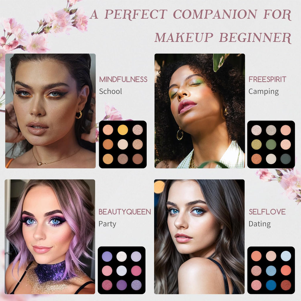 Color Nymph Maquillaje para adolescentes con bolso rosa reutilizabl...