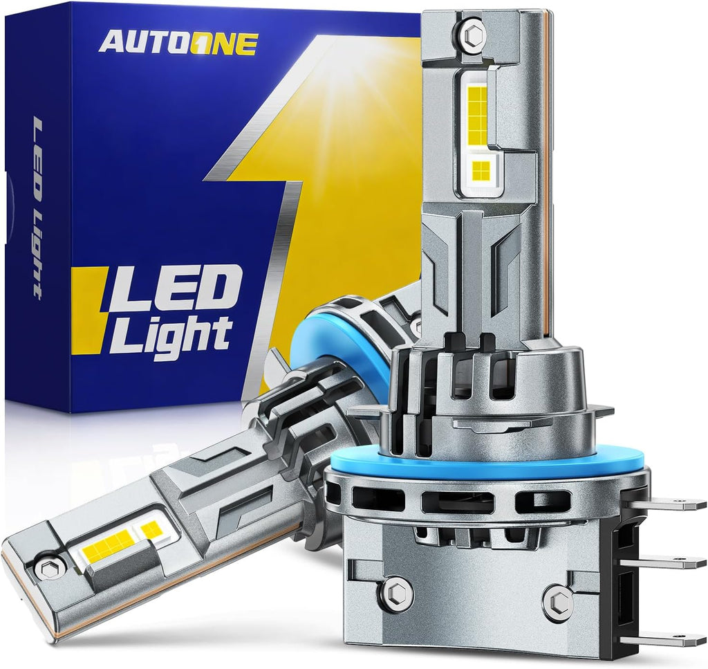 AUTOONE Bombilla LED H15, luces H15 de 70000 lúmenes, sin parpadeo,...