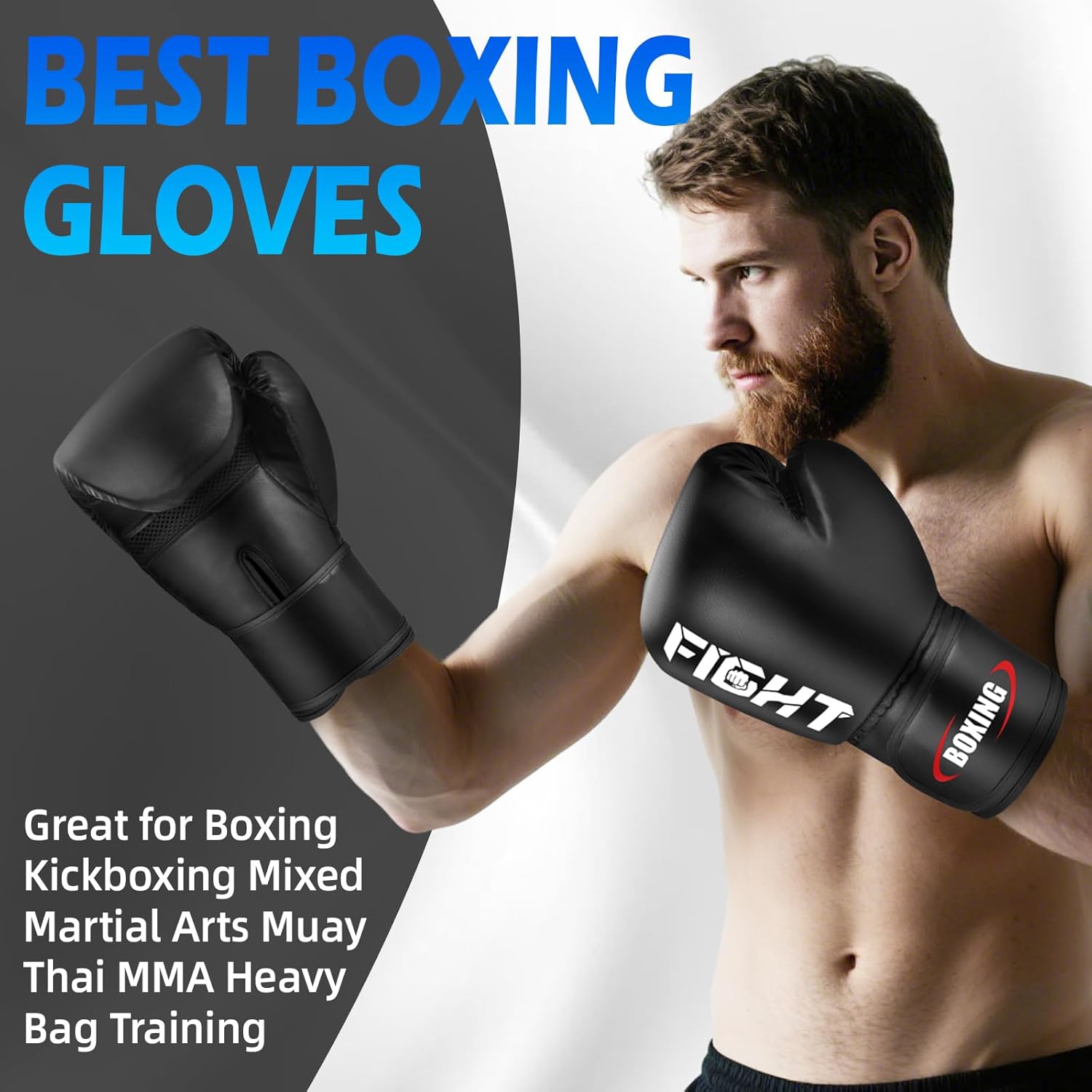Guantes de boxeo para hombres y mujeres, guantes de entrenamiento p...
