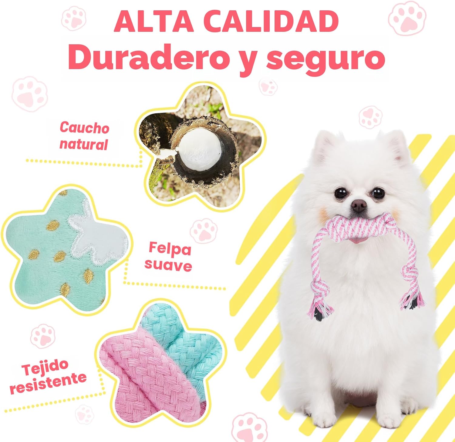 XIUGOAL Juguetes rosados para cachorros para aburrimiento, paquete...