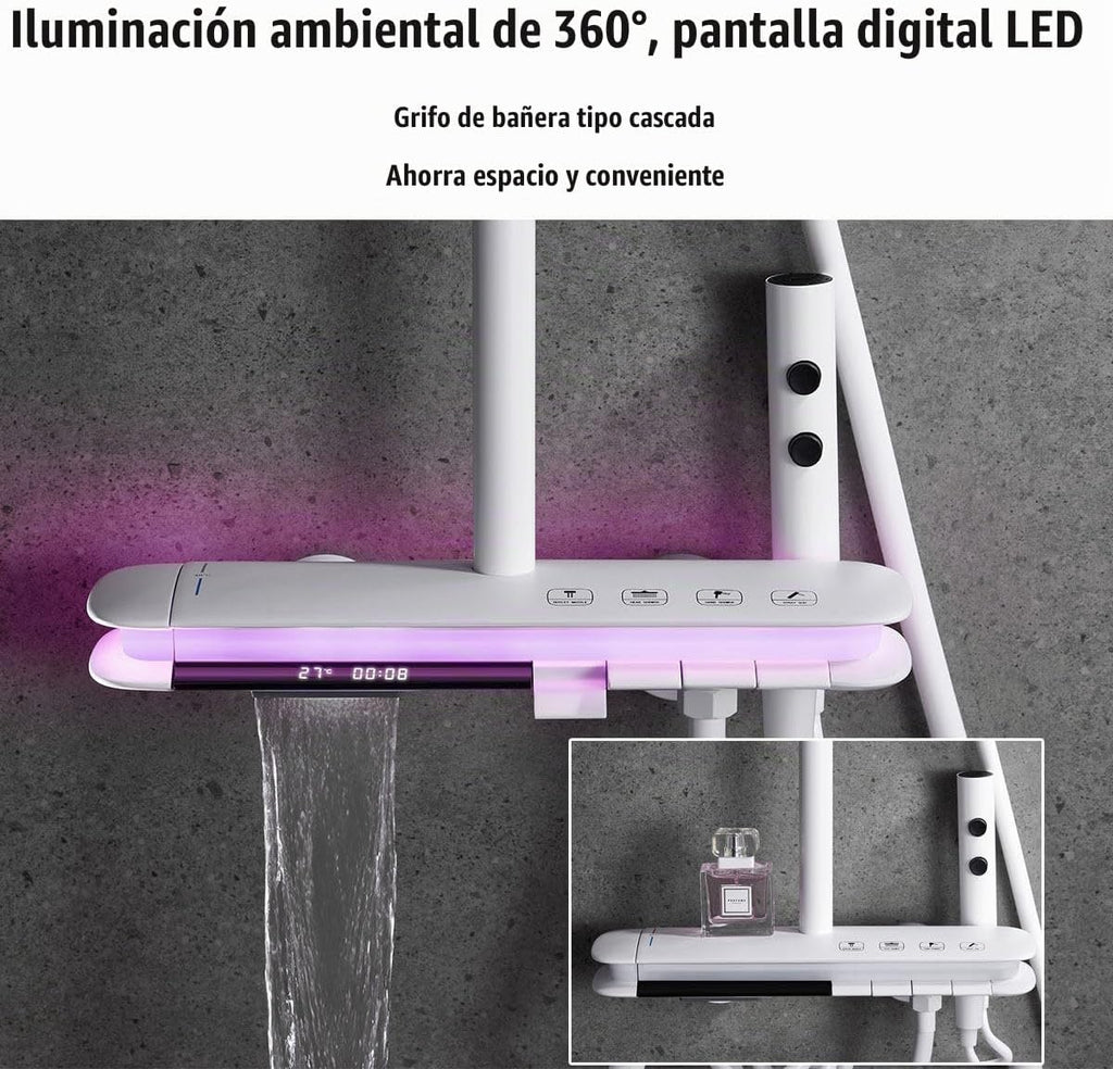 BEITH Sistema de ducha termostático, juego de grifo de ducha de 4 t...