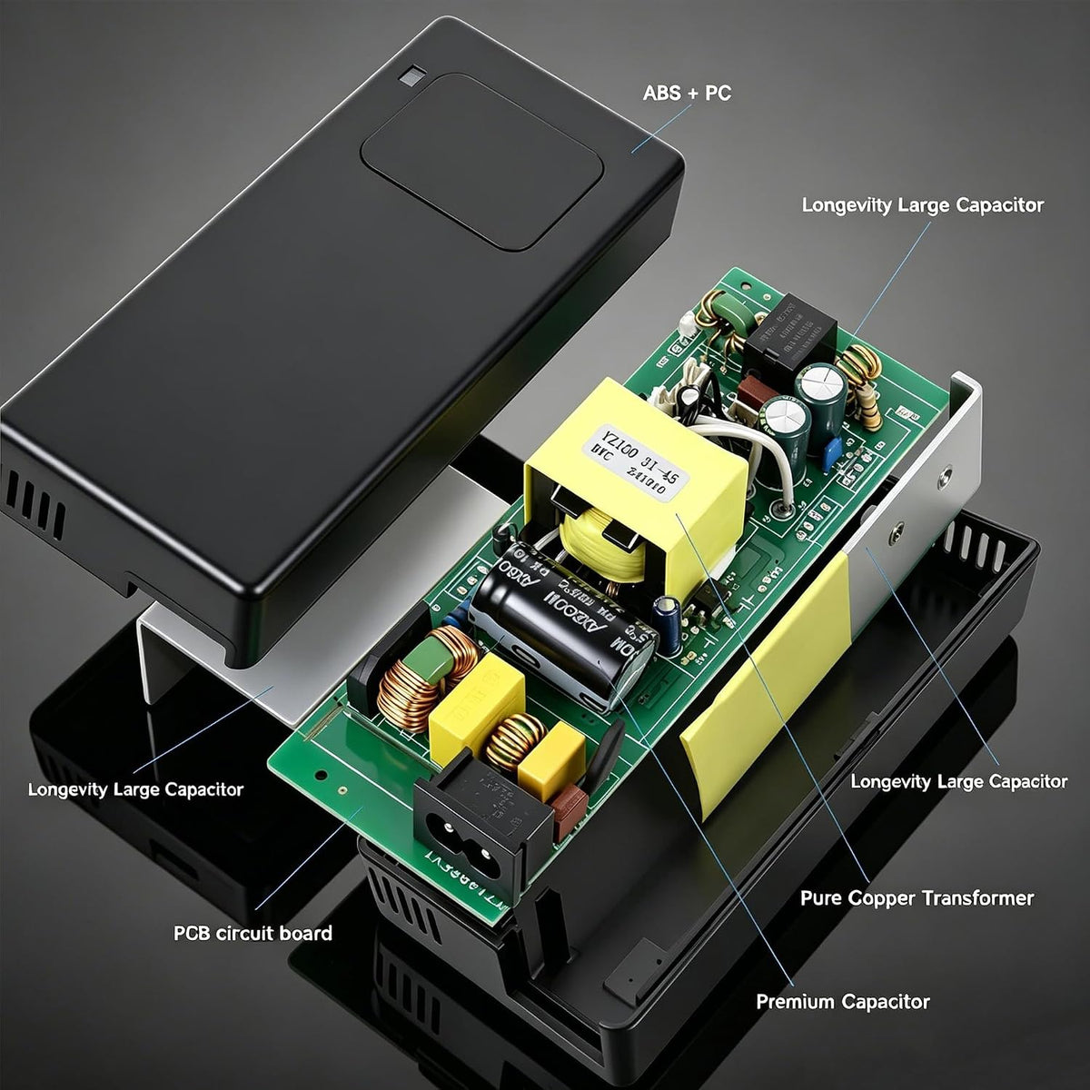 Cargador de batería de 42V 2A para baterías de litio 10S 36V | DC 5...