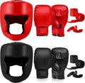 Kanayu Juego de 14 piezas de guantes de boxeo de 16 onzas, casco pa...