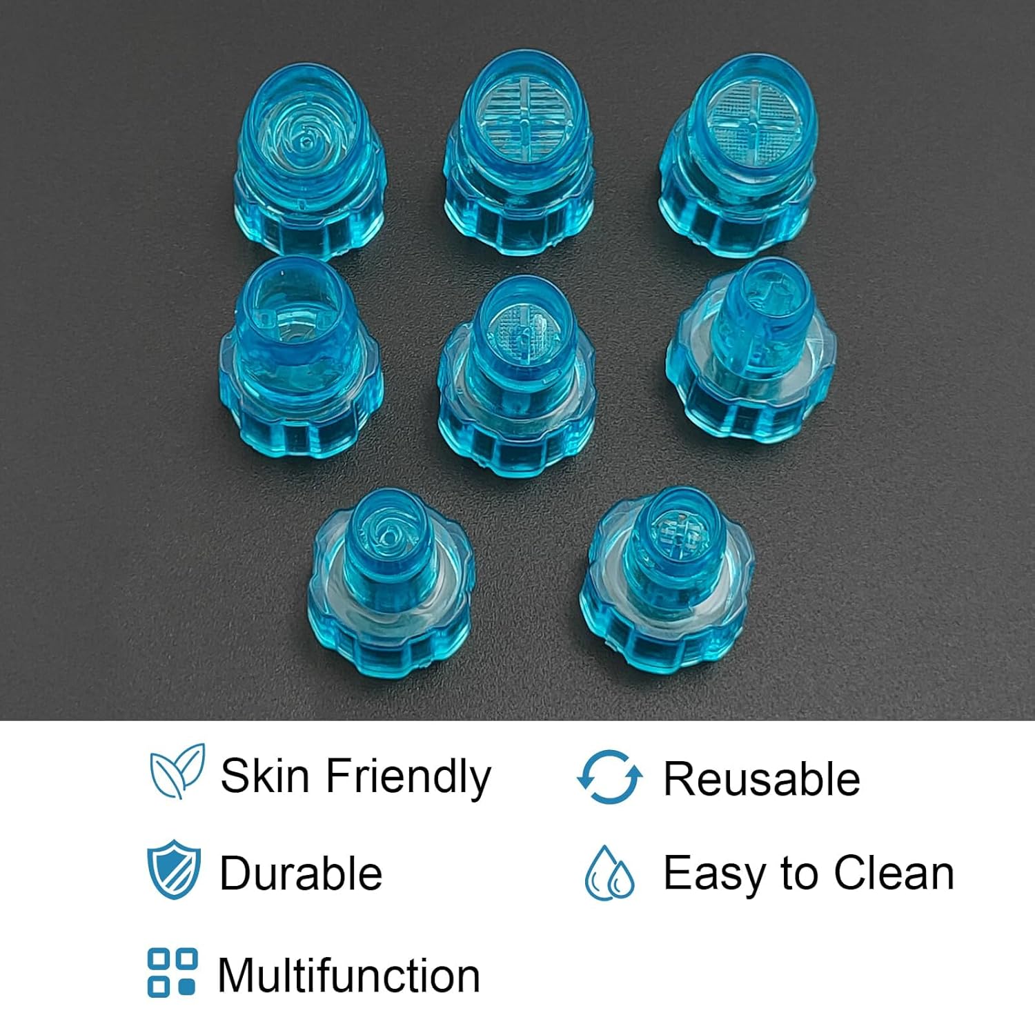 Elitzia Cabezales de microderma de plástico, puntas faciales para p...