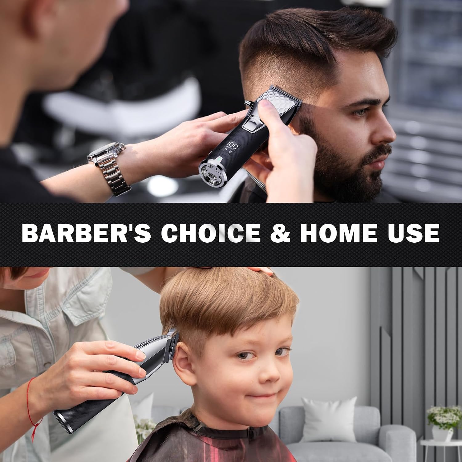 FADEKING® Cortapelos profesionales para hombres, cortapelos inalámb...