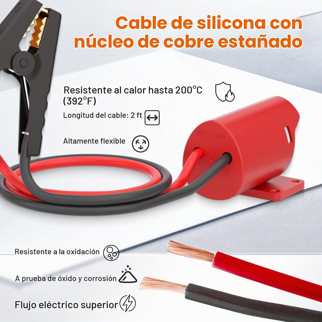 Cables de puente para automóvil con adaptador compatibles con bater...