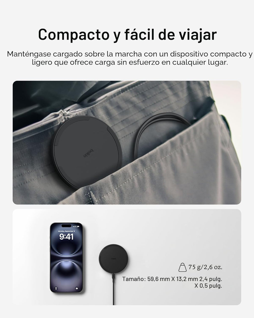 Belkin Almohadilla de Carga Inalámbrica 15W - Cargador Qi, Estación...