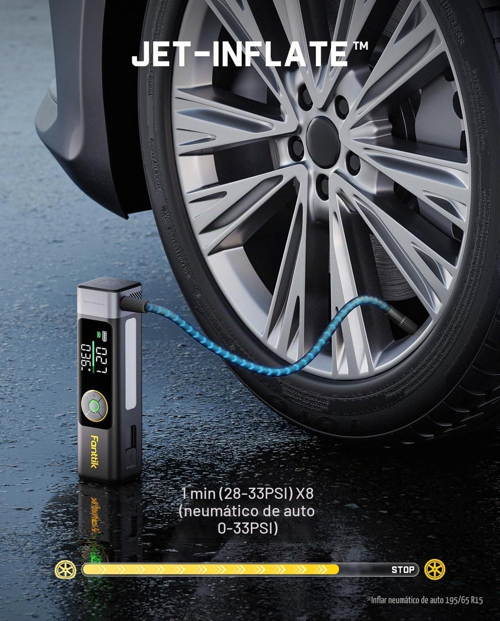 Arrancador auxiliar Fanttik Beyond 10 Apex 1800A con compresor de a...