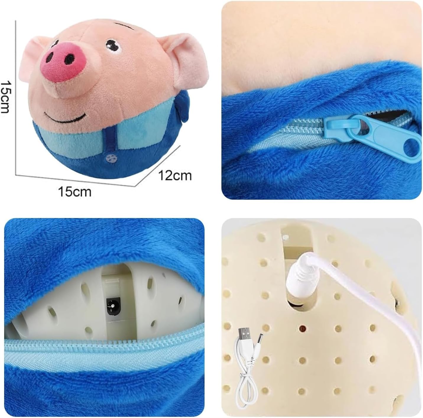 OTXKXBLP Juguete de Peluche Activo y en Movimiento para Mascotas, J...