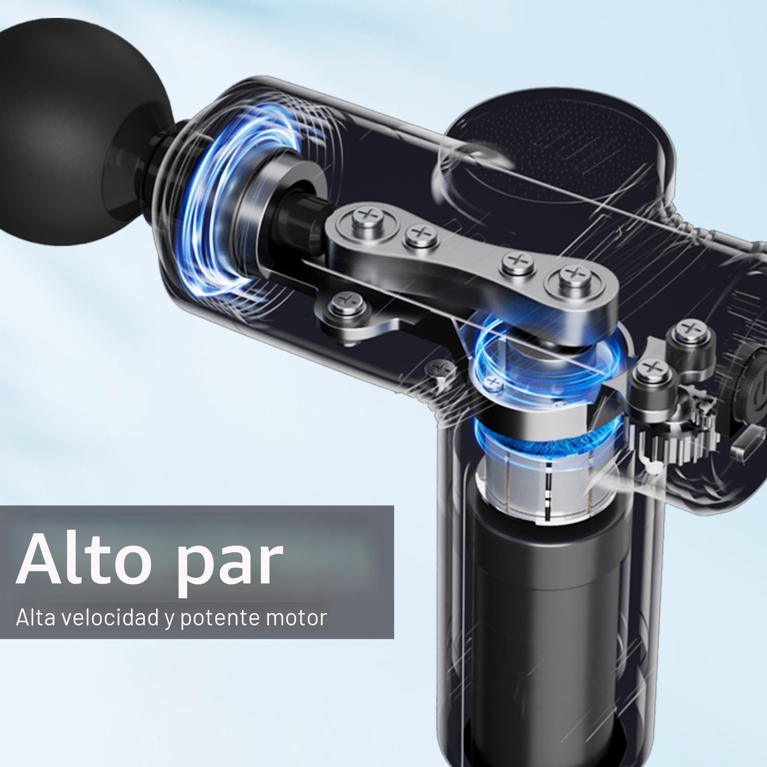 LEERCON Pistola de masaje de tejido profundo, motor silencioso sin...