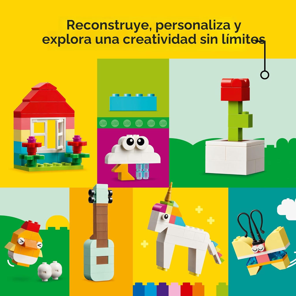 LEGO Bloques de construcción clásicos y vibrantes de caja de ladril...