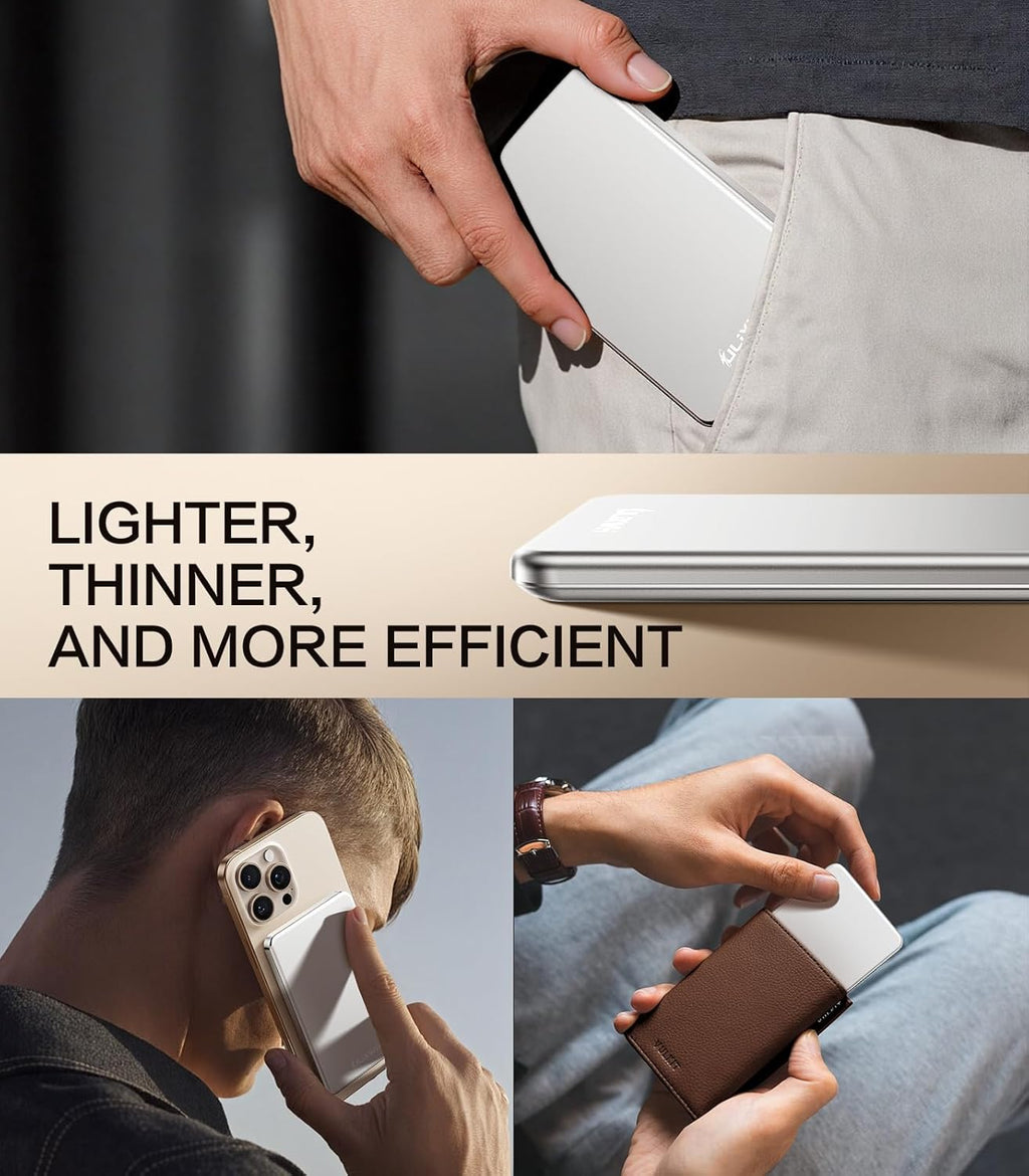ULiXWH - Cargador portátil Magsafe de 0.3 pulgadas, fabricado en al...