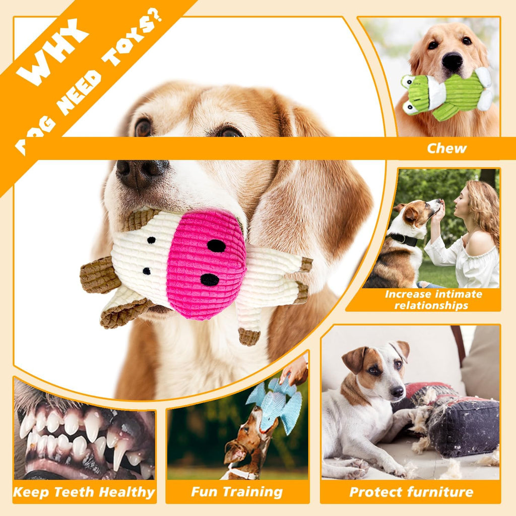 MRSOHRET Paquete de 5 juguetes chirriantes para perros, juguetes de...