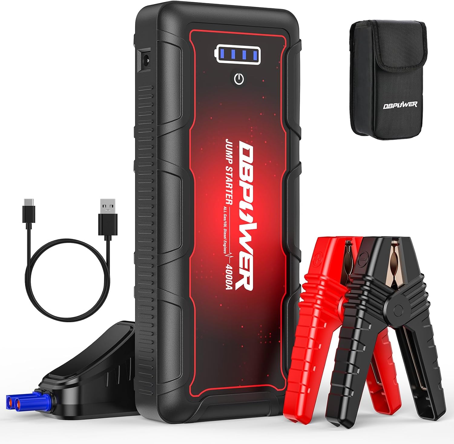 DBPOWER - Arrancador para automóvil de 4000 A pico de 88.8 Wh portá...