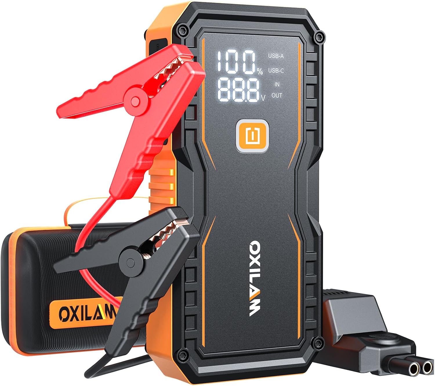 OXILAM Arrancador 6000A para Todo Gas\/12L Diésel, Arrancador de Ba...