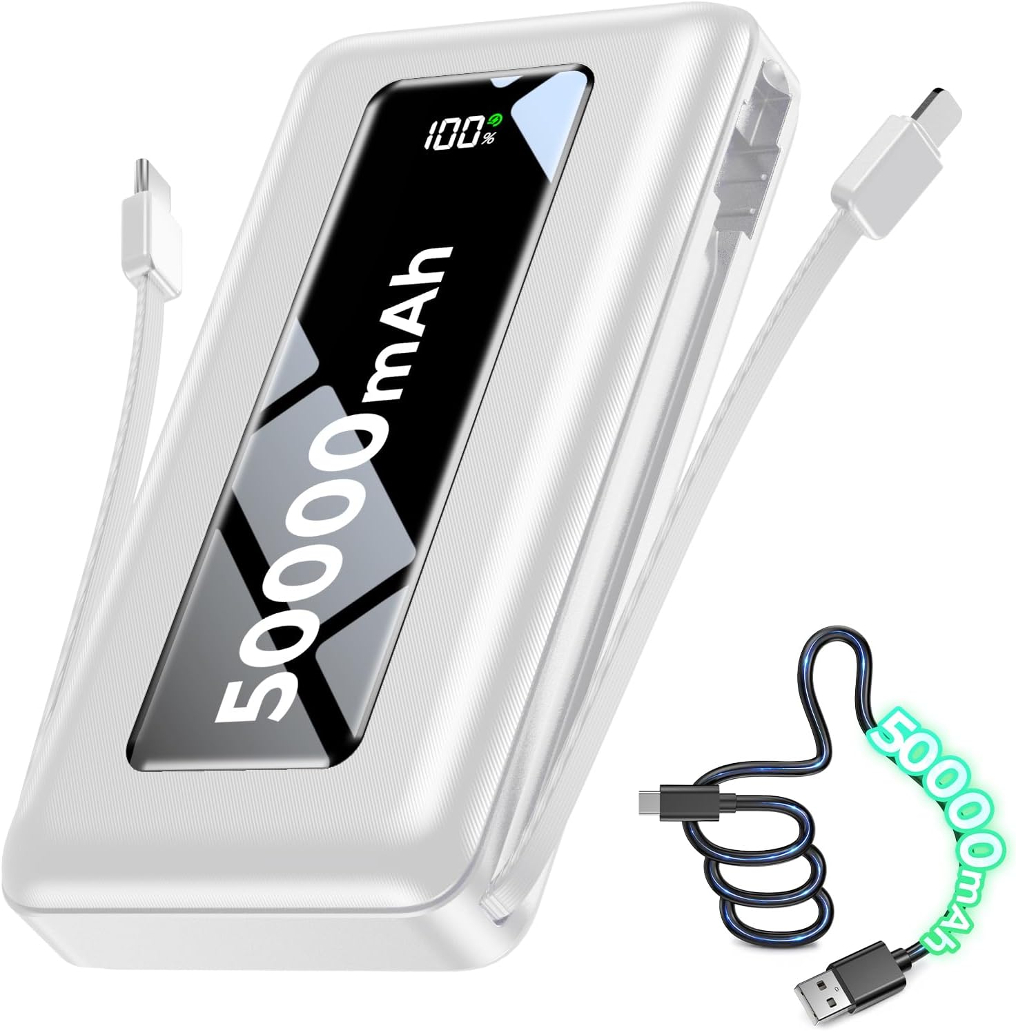 JKELAR Cargador portátil esencial de 50000 mAh para viajes, camping...