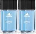 Adidas Moves - Eau de Toilette en espray para hombre, 1.6 onzas líq...