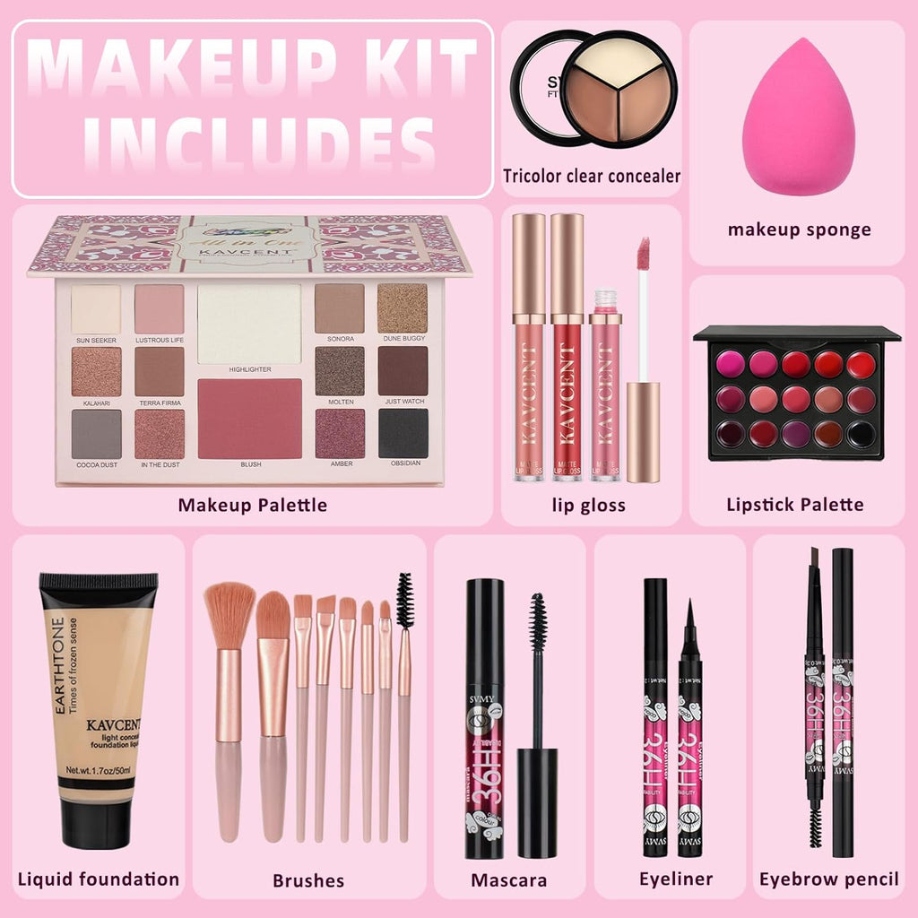 Juego de maquillaje para adolescentes, mujeres, kit de maquillaje p...