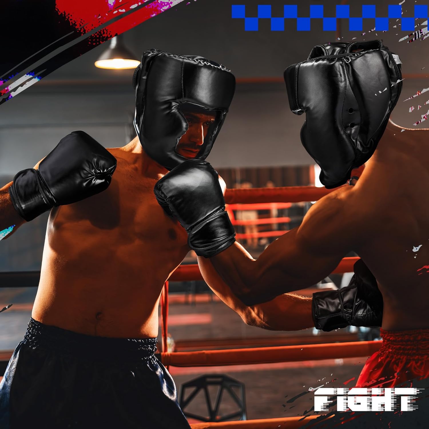 Arrowbash Juego de 2 protectores de cabeza y guantes de boxeo para...