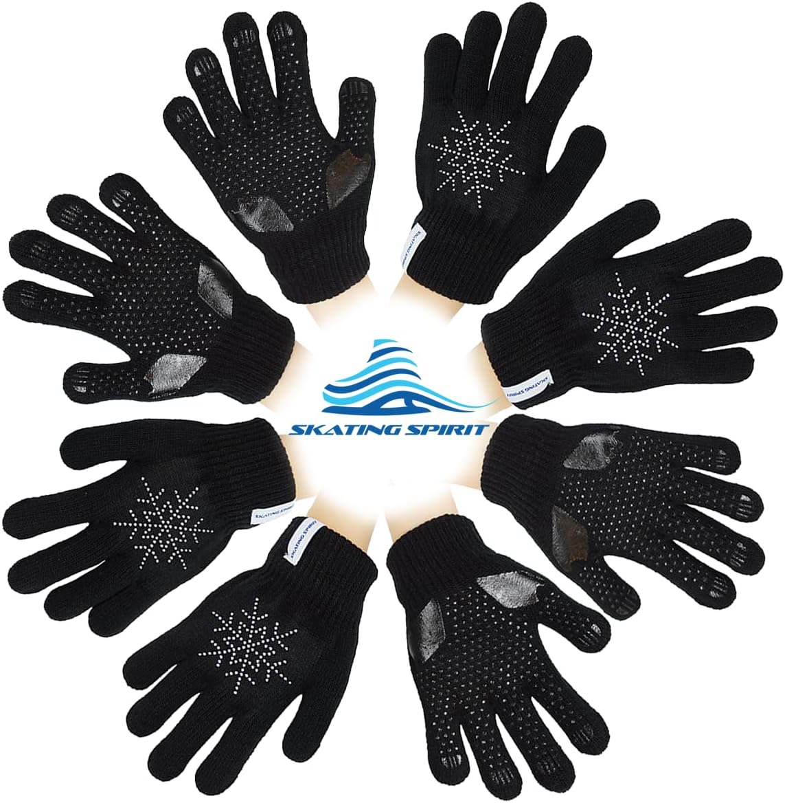 SkatingSpirit - Guantes acolchados de gel para patinaje sobre hielo...