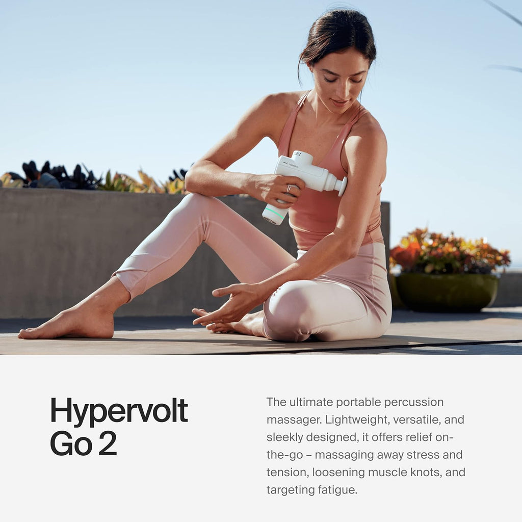 Hyperice Hypervolt Go 2 - Gris Ártico - Con tecnología Quiet Glide...