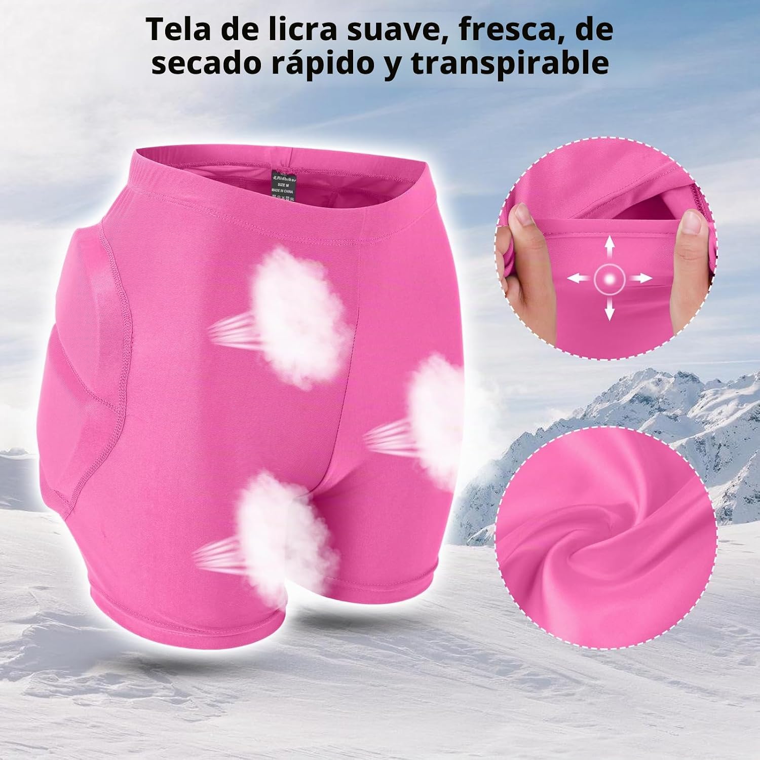 Pantalones cortos para niños, almohadillas de protección de cadera...