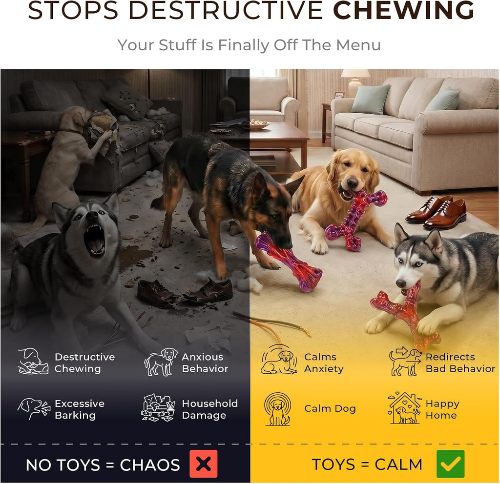 Kseroo - Juguetes indestructibles para perros que mastican agresiva...