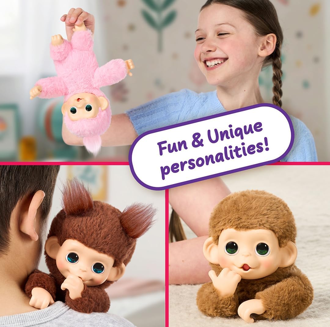 Little Live Pets Baby Monkey Minis y Pepi Peach. Juguete interactiv...