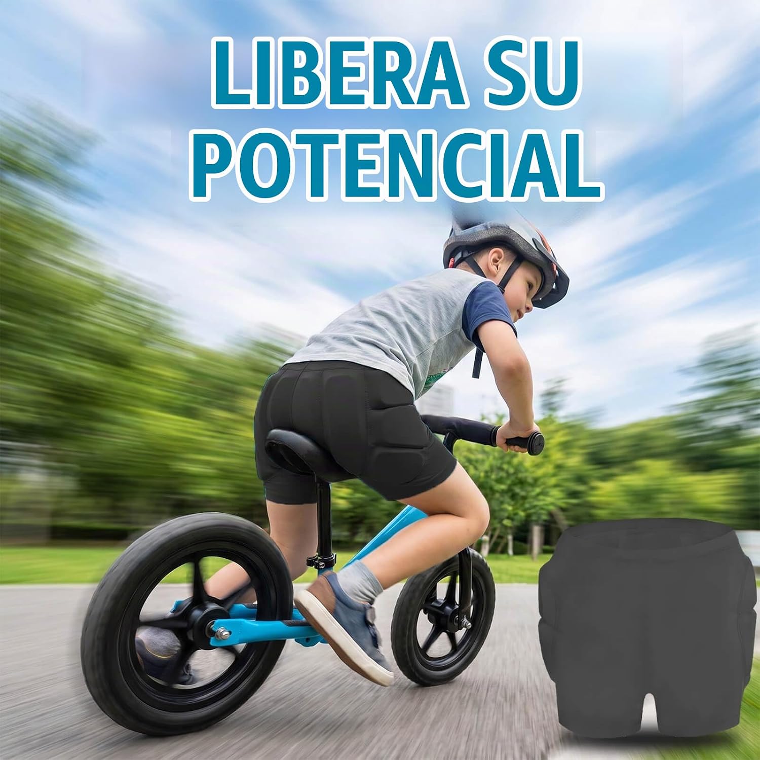 HIPS - Pantalones cortos acolchados para niños, con almohadillas pr...