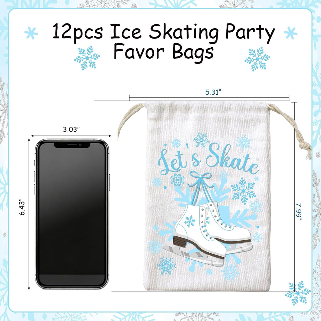 Serencatcher 12 bolsas de regalo de patinaje sobre hielo, bolsas de...