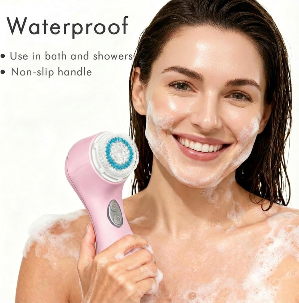 Microtree Cepillo eléctrico de limpieza facial, sin rotación, limpi...