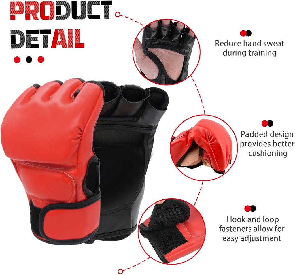 Juego de guantes de boxeo y accesorios para la cabeza, incluye 2 un...