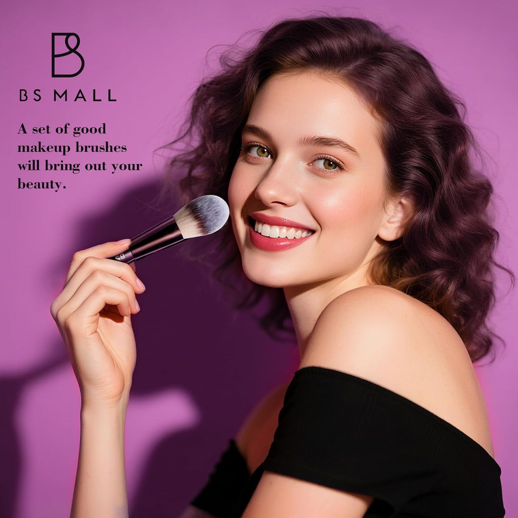BS-MALL - Juego de 14 brochas de maquillaje con 1 esponja de maquil...